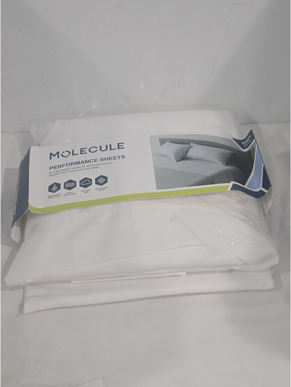 Molecule Performance Sheet Set soft sateen tencel Sateen 4 Pcs QUEEN WHITE